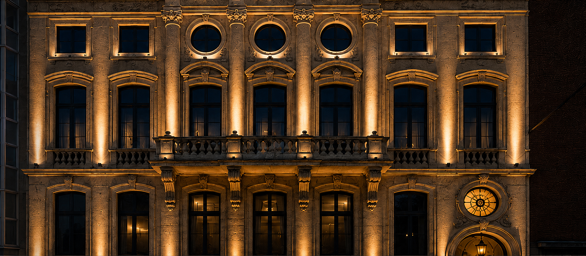 Verlicht museum aan de Belgiëlei