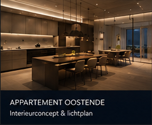 Appartement Oostende lichtconcept