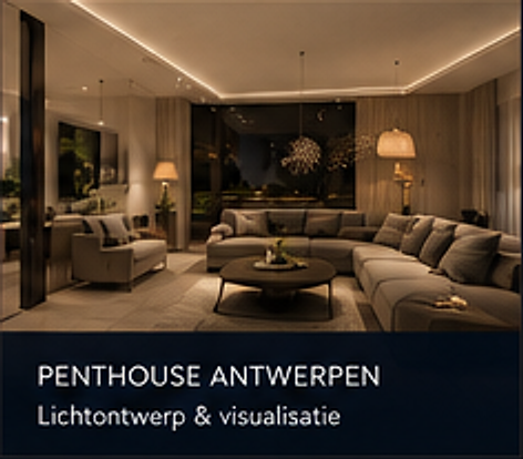 Penthouse Antwerpen lichtconcept